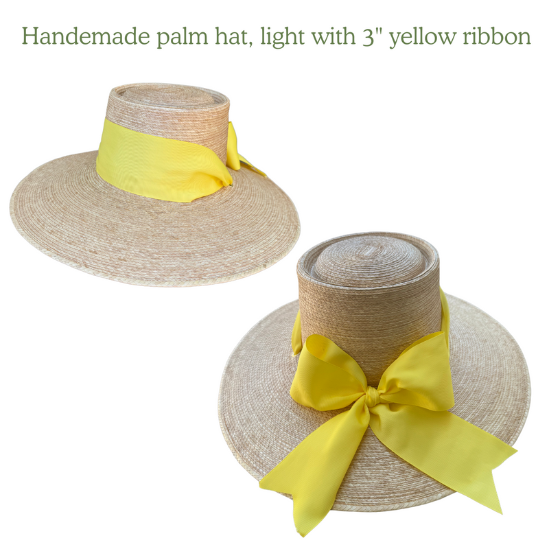 The Palm Leaf Sun Hat in Light Palm - 5" brim